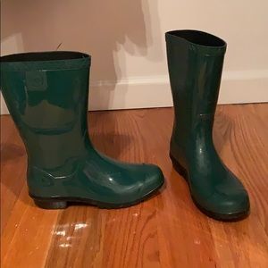 UGG forest green rain boots